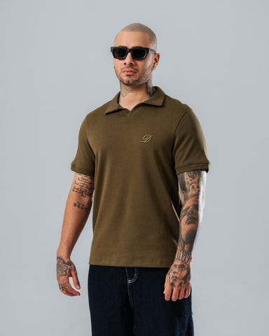 Polo Relaxed Fit Verde Militar