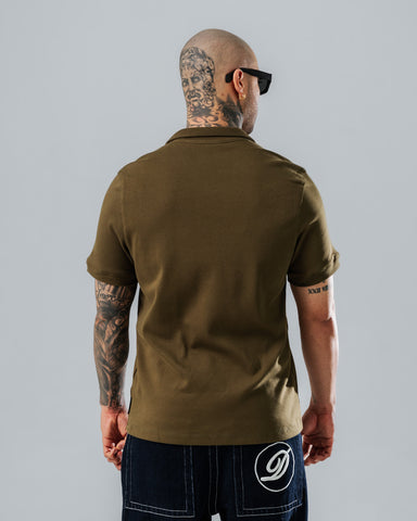 Polo Relaxed Fit Verde Militar