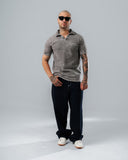 Polo Regular Texturizado Gris