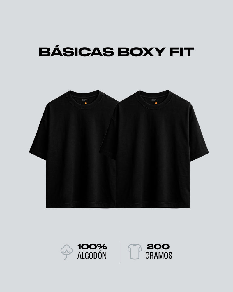 Duo Pack Básicas Boxy Fit Black