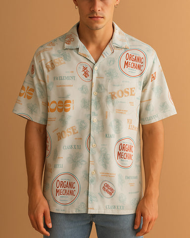 Camisa Para Hombre Oversize Crudo Grow