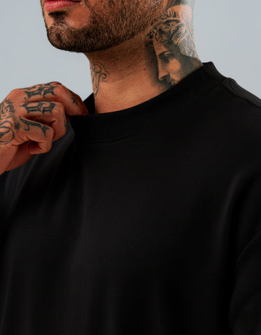 Duo Pack Camisetas Básicas Oversize Black - Premium 300G