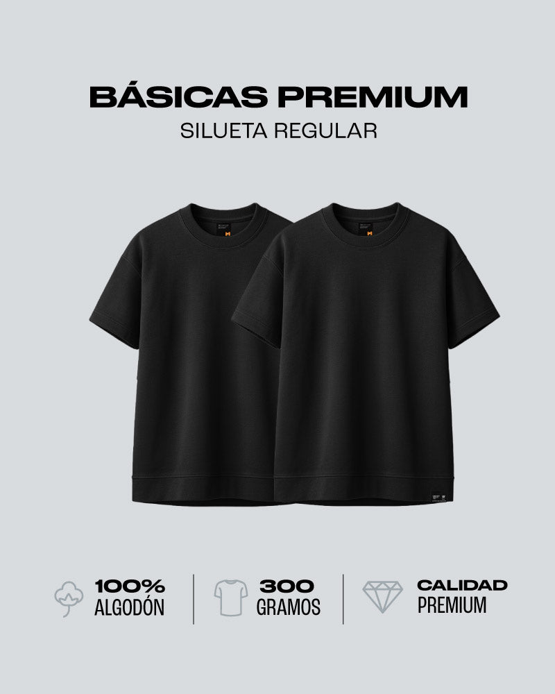 Duo Pack Básicas Regular Black - Premium 300G