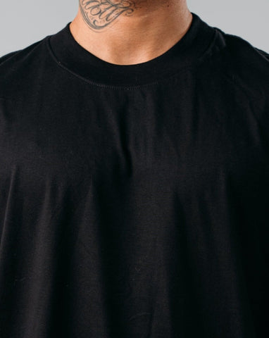 Camiseta Para Hombre Oversize Básica Negra
