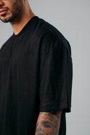Camiseta Para Hombre Oversize Básica Negra